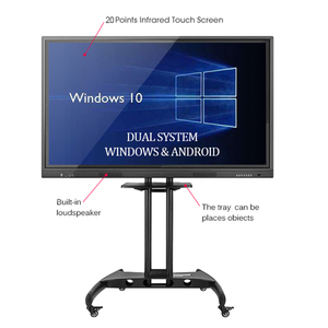 Hiseeview <b>Portable</b> All-in-One Interactive Smart Whiteboard 10-Point Touch Screen <b>TV</b> Intel I3 4G RAM 32-98" Sizes for University - Product Image 2