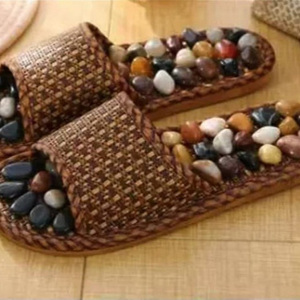 Natural Pebble Stone Fuß <span class=keywords><strong>massage</strong></span> gerät Hausschuhe Therapie Pflege Huoxue Fuß <span class=keywords><strong>massage</strong></span> Schuhe - Product Image 4