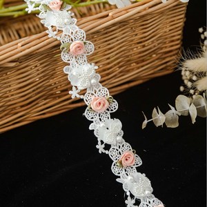 High Quality White Elastic <strong>Lace</strong> <strong>Fabrics</strong> Beautiful Embroidery <strong>Stretchable</strong> Eco-Friendly Star for Sustainable Garment Carton Bags - Product Image 4