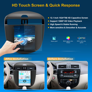 Écran tactile Android 10,4 pouces avec <span class=keywords><strong>GPS</strong></span> intégré, 4G, WiFi, 64 Go, processeur octa-core, lecteur DVD de voiture pour <span class=keywords><strong>Nissan</strong></span> Tiida 2011-2014 - Product Image 2