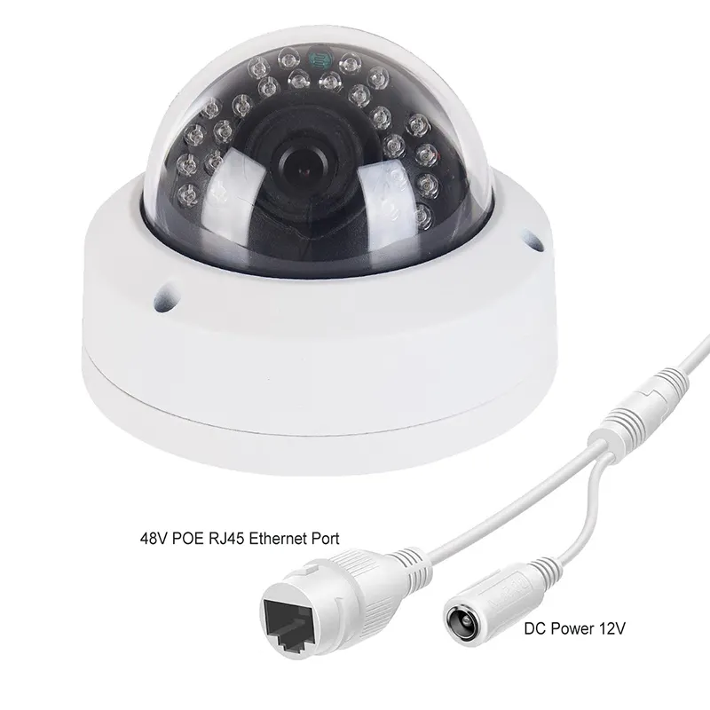 CCTV HD 2K 4MP POE 24LEDs IR-CUT 3.6mm Armour Dome AI telecamera di sicurezza IP di rete D/N P2P telecamera di sorveglianza IP Xmeye