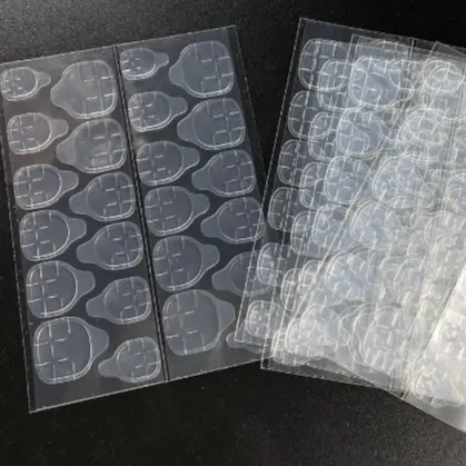 24 Stuks Dubbelzijdige Nagel Lijm Sticker Jelly Gel Nagel Lijm Tabs Transparante Flexibele Valse Nagels Gelei Lijm