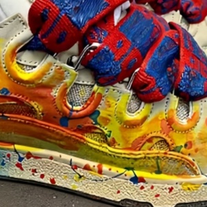 Zapatillas de moda estilo hip-hop americano con diseño de grafiti moderno, zapatos lujosos y casuales, cómodos y transpirables. - Product Image 2