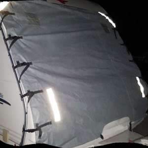 Housse de protection en tissu Oxford gris 210D pour caravane ou camping-car Pare-brise avec protection UV et lumières - Product Image 3