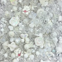 Manik-manik Akrilik Mengkilap Model Bubblegum untuk DIY, Manik-manik Campuran untuk Pembuatan Perhiasan Gelang, Aksesoris Pembuatan Gelang, Liontin Gelang