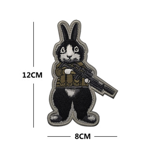 Cat's Piss No.1 Insignia táctica bordada hecha a mano ecológica-Adhesivo de hierro de doble cara para bolsos y ropa - Product Image 2