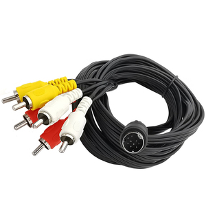 Mini DIN de alta velocidad de 9 pines a <span class=keywords><strong>6</strong></span> RCA Cable convertidor de Audio y vídeo Cable adaptador AV Universal duradero para proyector de cámara de TV - Product Image 6