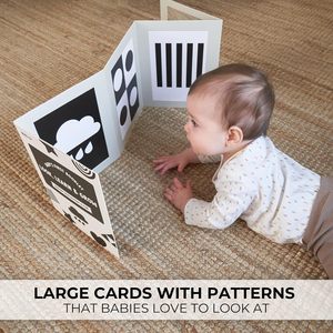 Montessori modelli di sviluppo sensoriale schede specchio ad alto contrasto pancia tempo giocattolo per <span class=keywords><strong>il</strong></span> bambino con grandi carte in bianco e nero - Product Image 4