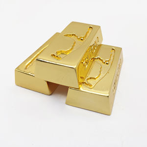 Barra de lingote coleccionable de aleación chapada en oro de primera calidad, barra de lingote de Metal dorado decorativo para regalo de adorno conmemorativo de oro no puro - Product Image 2