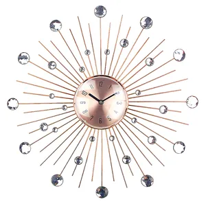 Reloj de pared moderno con impresión personalizada de ciudad nórdica, diseño de lujo de cristal sencillo, arte retro, artesanía grande de metal, decoración del hogar, 50cm