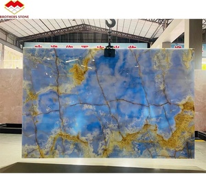 Tự nhiên phổ biến mờ màu xanh <span class=keywords><strong>Onyx</strong></span> slab <span class=keywords><strong>Backlit</strong></span> TV nền tường Bảng điều khiển phiến đá cẩm thạch vàng xanh <span class=keywords><strong>Onyx</strong></span> - Product Image 2