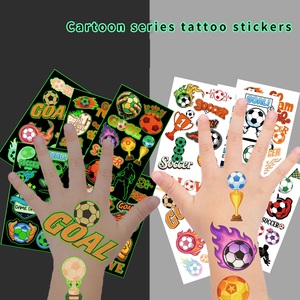 Tatuajes Temporales con Temática <span class=keywords><strong>de</strong></span> Fútbol que Brillan <span class=keywords><strong>en</strong></span> la Oscuridad para Fiestas, Pegatinas Faciales Perfectas para Bolsas <span class=keywords><strong>de</strong></span> Regalos o Celebraciones Deportivas - Product Image 6