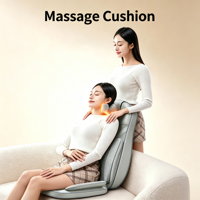 Coussin de massage chauffant pour le cou et les épaules avec airbag de relaxation corporelle complète pour canapé, bureau et voiture