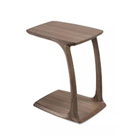 Table basse en bois massif nordique avec structure en bois, design simple et moderne, meubles de salon pour petit appartement