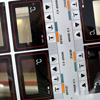Interrupteur à membrane personnalisé OEM pour PC avec superposition graphique en PVC et film diffuseur - Plaque de commande en acrylique pour affichage