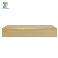 Yifeng fabrication de luxe en or personnalisé boîte-cadeau de valise en cuir pu boîte en bois pu avec logo d'estampage en or et surface de texture