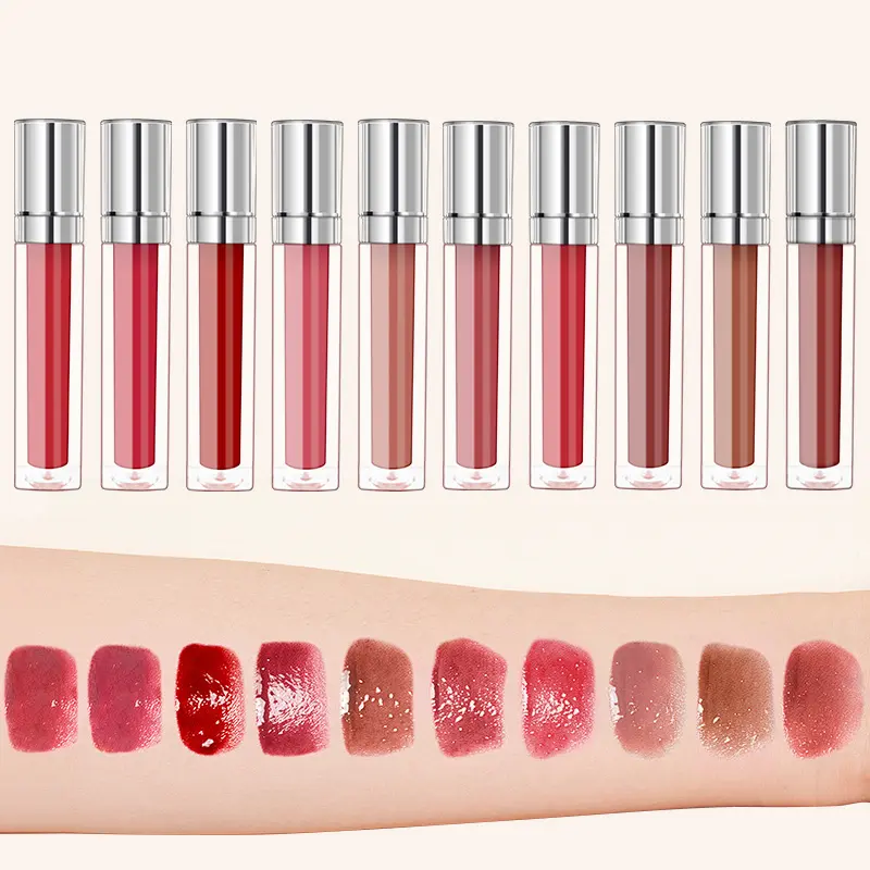 Koreaans Voeden Roze Rood Nude Bruine Donkerrode Organische Plumping Getinte Lipgloss Voller Vloeibare Lippenstift