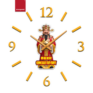 Orologio <span class=keywords><strong>da</strong></span> <span class=keywords><strong>Parete</strong></span> Originale del Dio della Ricchezza, Grande 70-120cm Regolabile, Moderno Feng Shui Cinese, Orologio in Acrilico Fai-<span class=keywords><strong>da</strong></span>-Te, Regalo - Product Image 2