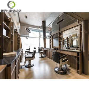 Ensemble de mobilier de salon de beauté personnalisé, table de salon vintage moderne pour la décoration de salon de beauté, mobilier de salon de beauté en bois pour la vente au détail - Product Image 3
