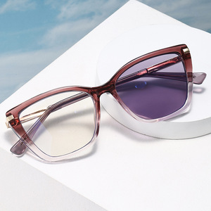 Gafas de Sol Fotocromáticas Cat Eye de Boutique para Mujer, Lentes de PC con Protección UV400, Marco de Metal y Plástico, Color Negro HL-95037 - Product Image 5