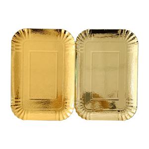 Zy Verpakking Rechthoek Gouden Lunch Trays Restaurant Fast Food Dragers Sterk Dik Genoeg Gemakkelijk Om Taart Cake Gouden Voedsel Borden - Product Image 1