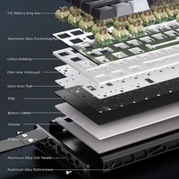 Clavier mécanique ALUX60 en alliage d'aluminium USB à axe magnétique CNC, remplacement à chaud de toutes les touches, taux de polling 8K, support rétroéclairé RT001
