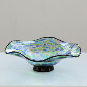 Vente en gros <span class=keywords><strong>de</strong></span> bols à fruits en verre sodocalcique artisanal, design ondulé, plateau <span class=keywords><strong>de</strong></span> service, décoration moderne pour la maison, cadeau <span class=keywords><strong>de</strong></span> mariage multifonctionnel, personnalisé - Product Image 6