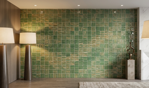 Azulejo Cerámico Moderno Verde Luminoso con Serigrafía Esmaltada 4x4, Adornos para Piscina, Diseño Artesanal a Medida para Diseño <span class=keywords><strong>de</strong></span> <span class=keywords><strong>Interiores</strong></span> - Product Image 3