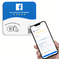 Tarjeta de Regalo Personalizada sin Contacto para Google App Store, Etiqueta con Código QR para Reseñas de Google, Código QR Personalizado con Chip NFC