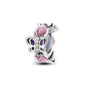 <span class=keywords><strong>Pendentif</strong></span> breloque en zircon plaqué <span class=keywords><strong>or</strong></span> rose en forme de cœur, compatible <span class=keywords><strong>Pandora</strong></span>, avec coupe rose, pour unisexe, à porter au quotidien - Product Image 6
