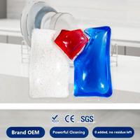 OEM Kustom Ramah Lingkungan 100% Food Grade 3-in-1 Pod Pencuci Piring Efisiensi Tinggi Deterjen Cair Gel Sekali Pakai untuk Mesin Pencuci Piring