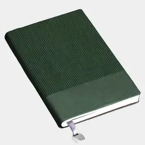 High Quality Customizable Logo A5 Notebook Soft PU Leather Cover Business Notebook With Ribbon