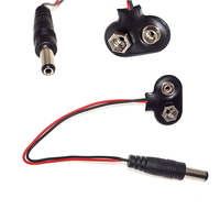 OEM/ODM Okystar T Type 9V Batterie Snap Câble de connecteur d'alimentation avec prise DC 2.1mm