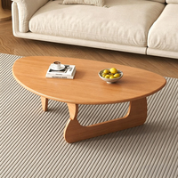 Table basse triangulaire en bois massif, durable, facile à nettoyer, nouveau style, pour petit appartement, luxe léger, simple, moderne, style nordique