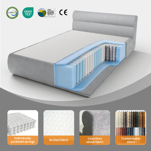 Unisofa moderno pacchetto sottovuoto a compressione per venditori caldi in schiuma di lusso in velluto Set modulare per camera da letto letto letto morbido - Product Image 5