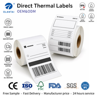 Rouleau d'étiquettes thermiques directes autocollantes vierges pour codes-barres, adresses d'expédition, logistique, entrepôt et vente au détail