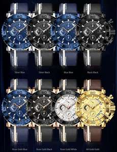 POEDAGAR 892 Reloj de Pulsera con Precio de Mayoreo, Manecillas Luminosas, Correa de Cuero Impermeable, Visualización de Fecha, Relojes de Pulsera para Hombre, Reloj, Montre - Product Image 6