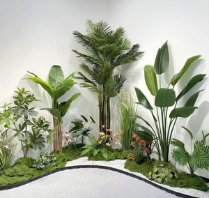 <span class=keywords><strong>Giardino</strong></span> paesaggio artificiale pila di <span class=keywords><strong>piante</strong></span> paesaggio Bonsai sempreverde casa scale angolo paesaggio decorativo pianta di plastica - Product Image 1