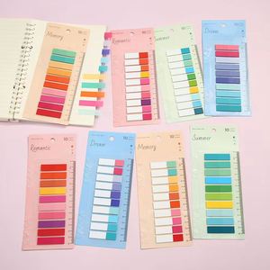 Magnetic Self-Adhesive PET Index Sticker Page Markers Candy-Colored Sticky Note Flags <b>Bookmark</b> Ruler for School Notebook Paper - Product Image 6