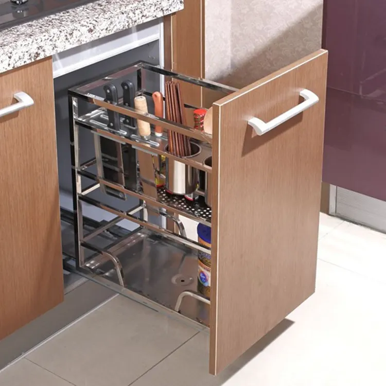 China suppliers best selling stainless steel kitchen cabinet design pull out sliding basket