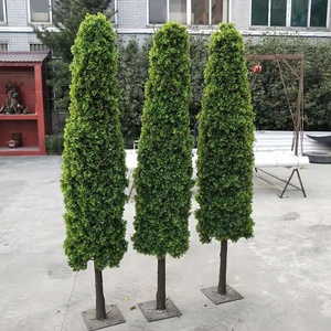 Seto Artificial de Alta Calidad <span class=keywords><strong>para</strong></span> Decoración, Plantas Topiarias, Bonsái Artificial de Thuja/Árbol de Ciprés Artificial <span class=keywords><strong>para</strong></span> Interiores y Exteriores - Product Image 4