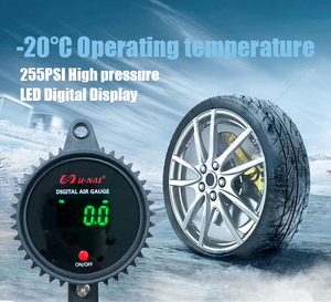 Heavy truck and fleet tire pressure gauge 0-160 PSI sturdy alloy structure with quick connector spot quick release - Product Image 2