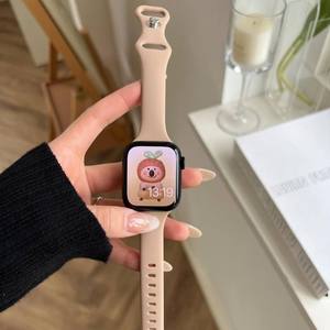 สายซิลิโคนบางเฉียบสำหรับ Apple Watch น่ารัก สปอร์ต ลำลอง ระบายอากาศได้ดี วัสดุยาง รุ่น IWatch10 - Product Image 2
