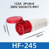 Prise électrique industrielle HFE 3P+N+E 380V 400V 415V 125A 5P 5 broches 125 ampères 5 pôles, connecteurs de prise industrielle à montage en surface