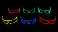 Lunettes Cyberpunk Futuriste à LED 7 Couleurs – Accessoire Punk pour Fête Rave, Déguisement, Rentrée des Classes et Halloween – Acrylique – Vente Flash