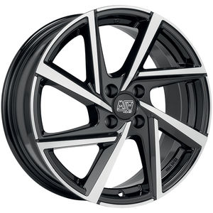 Cerchi in Lega 80-4 6X15 4x100 et 45กลอสสีดำขัดเงาเต็มตัว - Product Image 1