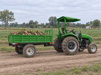 Tracteur agricole 4x4 à transmission par engrenages 40HP 50HP 70HP 90HP avec remorque basculante hydraulique, pompe robuste et boîte de vitesses, tracteur agricole à roues