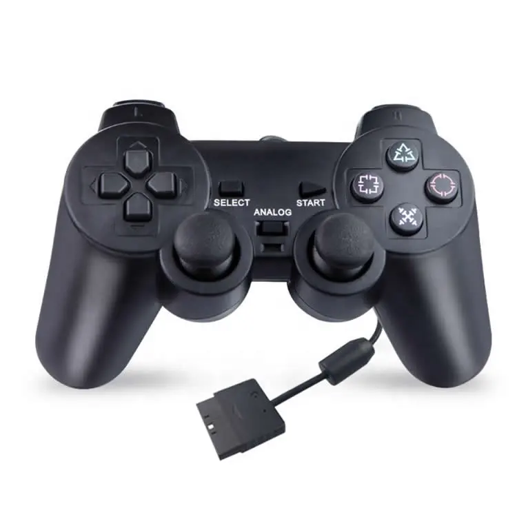 Kawat Gamepad untuk PS2 Controller untuk Playstation 2 Konsol Ganda Joystick Getaran Shock Joypad Kontrol Kawat