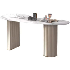 Escritorio de Oficina de Lujo Ligero, <span class=keywords><strong>Mesa</strong></span> de Consulta para Salón de Belleza, <span class=keywords><strong>Mesa</strong></span> Ejecutiva para Clínica, Escritorio de Trabajo de Mármol para Gerentes - Product Image 5