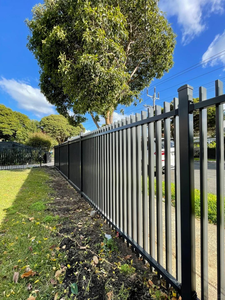 Clôture de sécurité en aluminium de 6 pieds, style australien, panneaux à lattes métalliques thermolaqués <span class=keywords><strong>pour</strong></span> l'intimité, clôture de sécurité à lames - Product Image 2